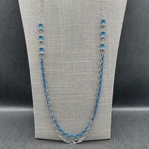 Lia Sophia Silver and Turquoise Necklace